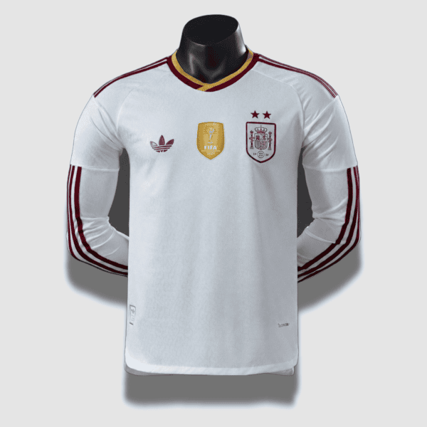 2026 Spain "2-star Champion Long Sleeves" Away Player Version